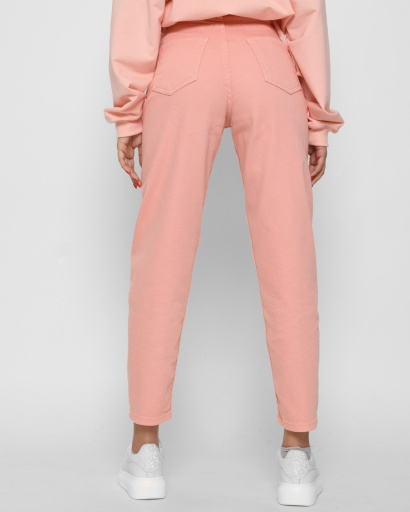 Джинси фасону "mom" 45922, Колір: Персиковий, Розмір: 25, зображення 4