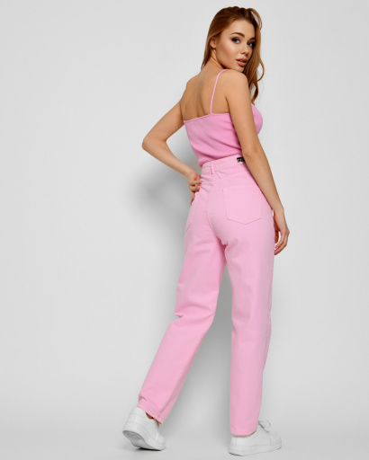 Рожеві джинси релакси 48539, Колір: Рожевий, Розмір: 25, зображення 6