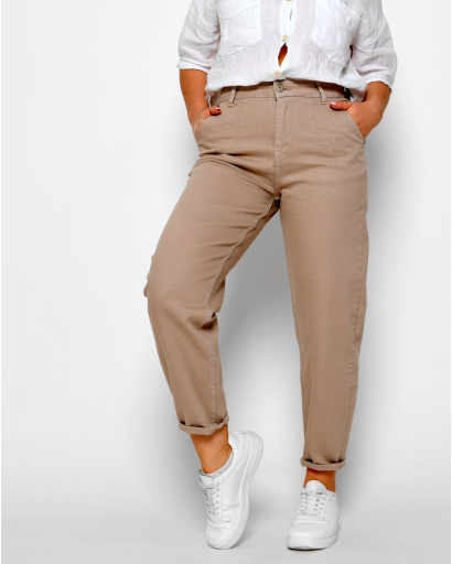 Бежеві джинси-мом 48542, Колір: Бежевий, Розмір: 31, зображення 3