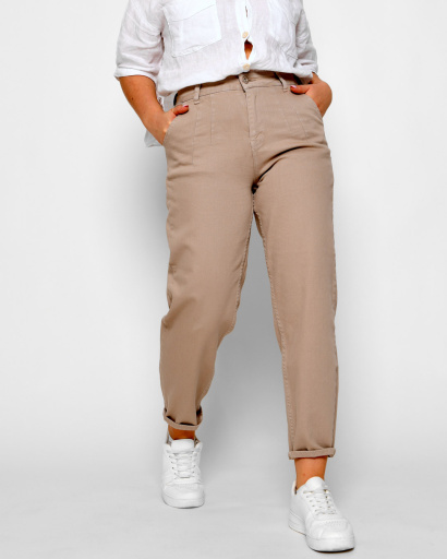 Бежеві джинси-мом 48542, Колір: Бежевий, Розмір: 31, зображення 4