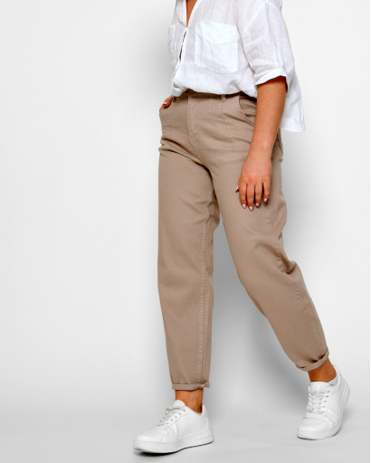 Бежеві джинси-мом 48542, Колір: Бежевий, Розмір: 31, зображення 5