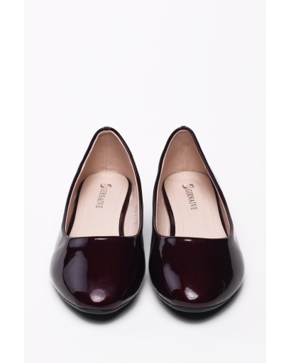 Балетки из эко-кожи с лаковым покрытием 35243, Цвет: Бордовый, Размер: 39, изображение 2