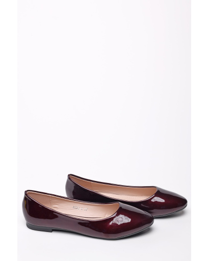 Балетки из эко-кожи с лаковым покрытием 35243, Цвет: Бордовый, Размер: 39, изображение 4