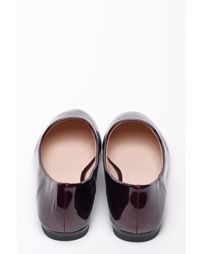 Балетки из эко-кожи с лаковым покрытием 35243, Цвет: Бордовый, Размер: 39, изображение 5