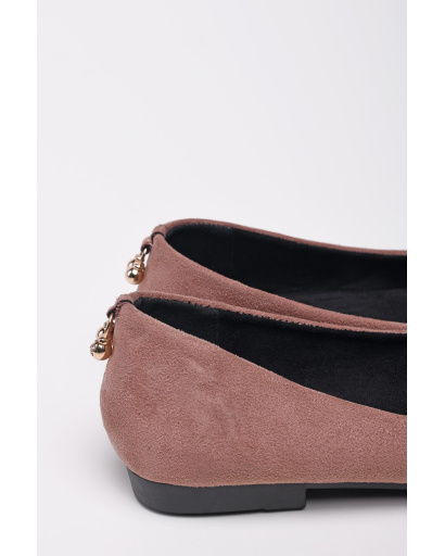Стильные женские балетки 35246, Цвет: Пудровый, Размер: 38, изображение 3