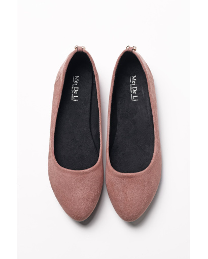 Стильные женские балетки 35246, Цвет: Пудровый, Размер: 38, изображение 6