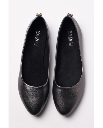 Стильные женские балетки 35247, Цвет: Черный, Размер: 38, изображение 6