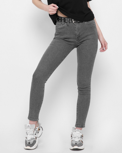 Серые джинсы скинни 43123, Цвет: Т. серый, Размер: 27, изображение 2