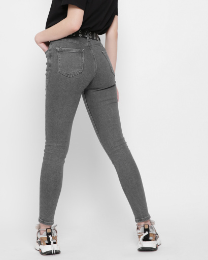 Серые джинсы скинни 43123, Цвет: Т. серый, Размер: 27, изображение 4