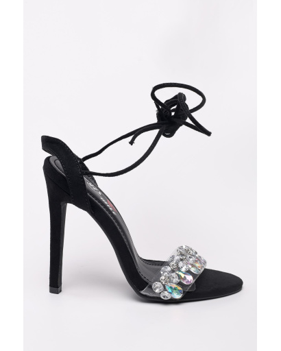 Замшеві босоніжки на літо 35256, Колір: Чорний, Розмір: 37, зображення 2