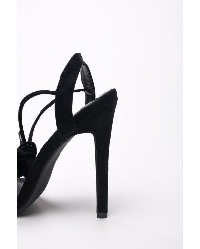 Замшеві босоніжки на літо 35256, Колір: Чорний, Розмір: 37, зображення 4