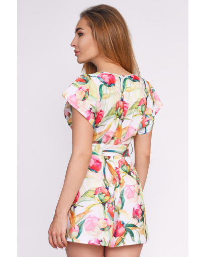 Комбинезон из хлопка на лето 33835, Цвет: Молочний, Размер: XS, изображение 3