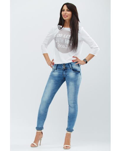 Женские джинсы-скинни 30995, Цвет: Голубой, Размер: 30, изображение 5