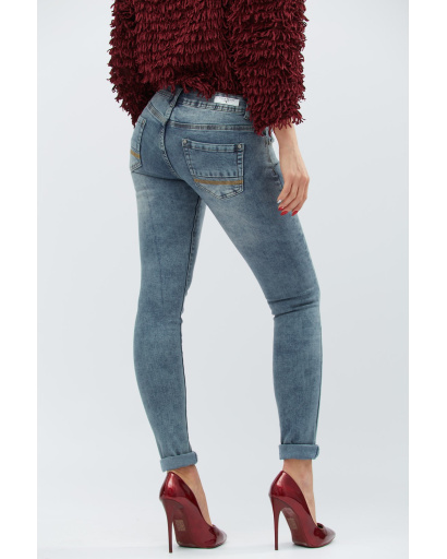 Жіночі темні джинси скінні 30662, Колір: Сірий, Розмір: 30, зображення 3