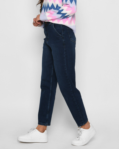 Женские джинсы мом 52192, Цвет: Синий, Размер: 25, изображение 3