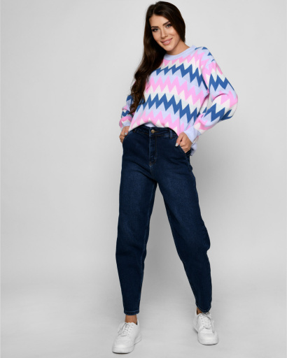 Женские джинсы мом 52192, Цвет: Синий, Размер: 25, изображение 4