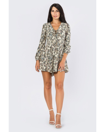 Летний кремовый комбинезон 33942, Цвет: Молочний, Размер: XS, изображение 2