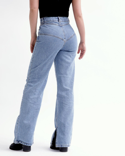 Джинси з лініями у формі бікіні 55800, Колір: Блакитний, Розмір: XS, зображення 2