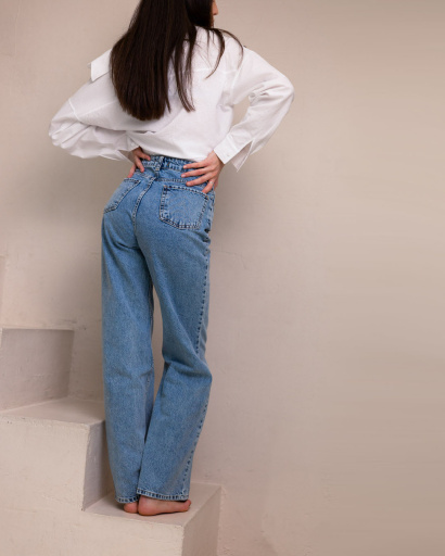 Голубые джинсы эспаньолы 55801, Цвет: Голубой, Размер: XS, изображение 7