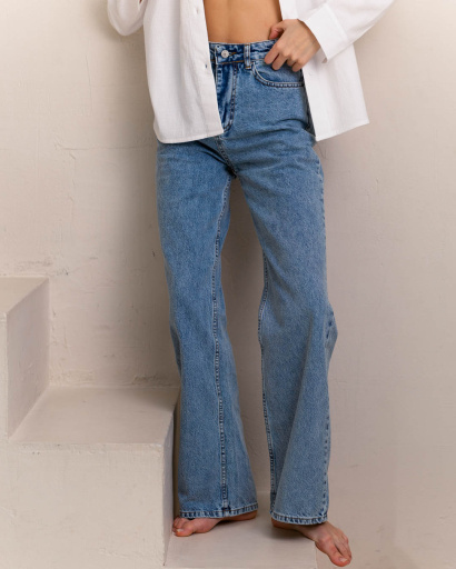 Голубые джинсы эспаньолы 55801, Цвет: Голубой, Размер: XS, изображение 2