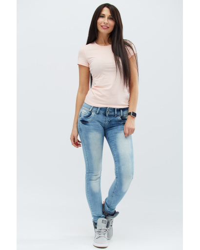 Светлые джинсы скинни 30758, Цвет: Голубой, Размер: 27, изображение 2