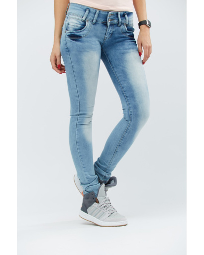 Светлые джинсы скинни 30758, Цвет: Голубой, Размер: 27, изображение 3