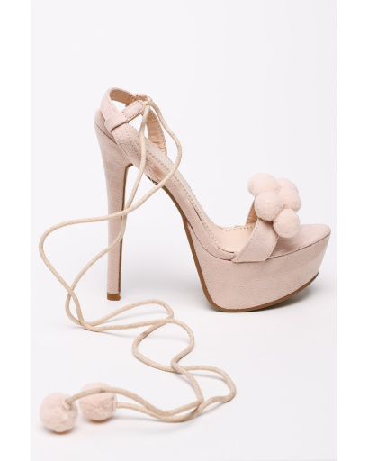 Стильные замшевые босоножки с украшением 35251, Цвет: Бежевый, Размер: 37, изображение 2