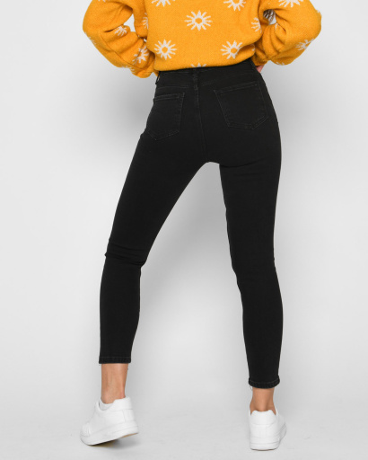 Черные женские джинсы скинни 52109, Цвет: Черный, Размер: 27, изображение 2