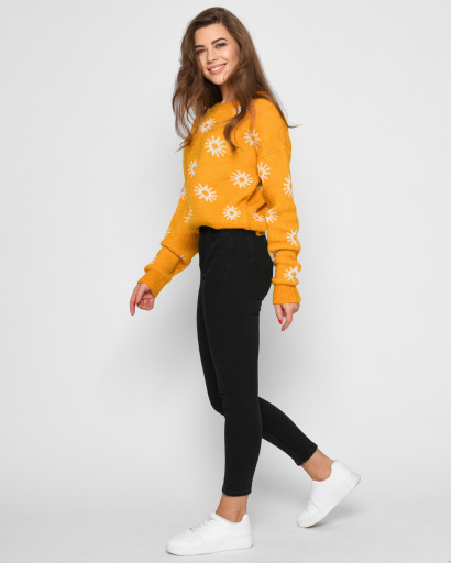 Черные женские джинсы скинни 52109, Цвет: Черный, Размер: 27, изображение 4