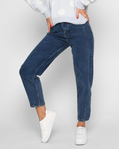 Синие джинсы слоучи 52110, Цвет: Синий, Размер: 26, изображение 3