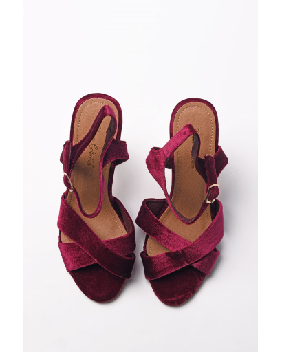 Замшевые босоножки цвета вина 35264, Цвет: Бургунди, Размер: 37, изображение 5