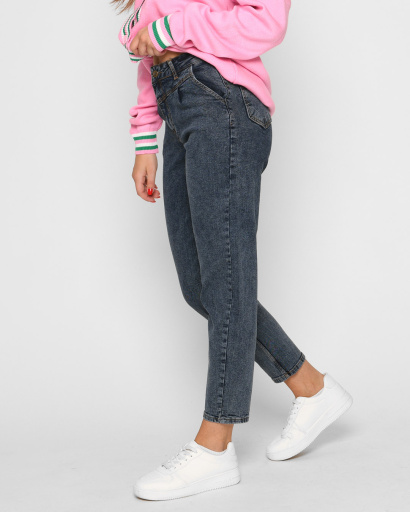 Синие джинсы слоучи 52115, Цвет: Синий, Размер: 25, изображение 3