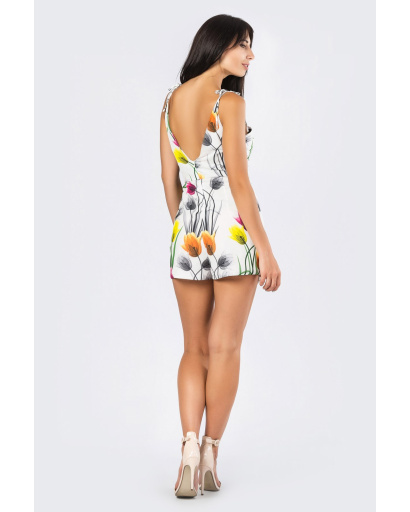 Шифоновий комбінезон на літо 33964, Колір: Білий, Розмір: XS, зображення 4