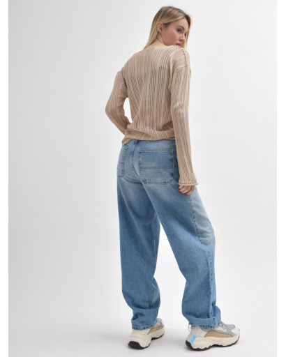 Голубые джинсы baggy 55995, Цвет: Голубой, Размер: S, изображение 6