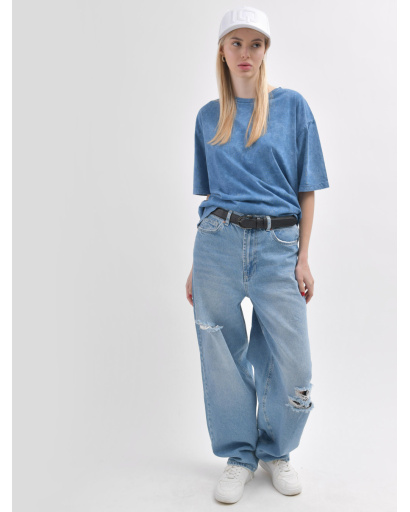 Джинси скейтери (баггі) 55996, Колір: Блакитний, Розмір: S, зображення 6