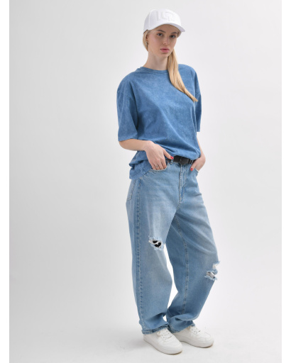 Джинси скейтери (баггі) 55996, Колір: Блакитний, Розмір: S, зображення 2