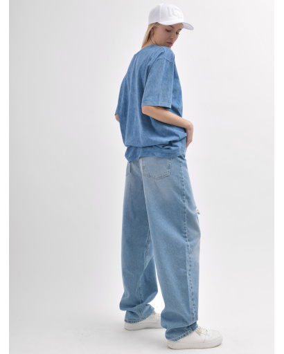 Джинси скейтери (баггі) 55996, Колір: Блакитний, Розмір: S, зображення 3