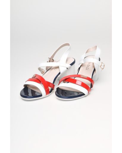 Открытые босоножки на каблуке 25472, Цвет: Белый, Размер: 37, изображение 3