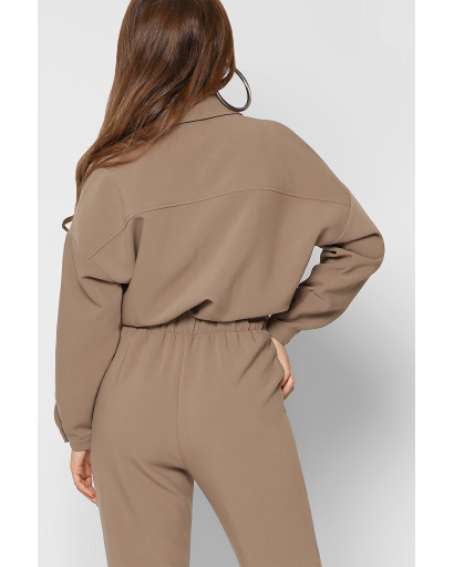 Жіночий комбінезон із великими кишенями 36722, Колір: Капучино, Розмір: XS, зображення 7