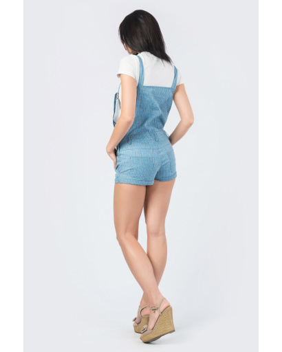 Синий летний комбинезон с шортами 33789, Цвет: Синий, Размер: XS, изображение 3