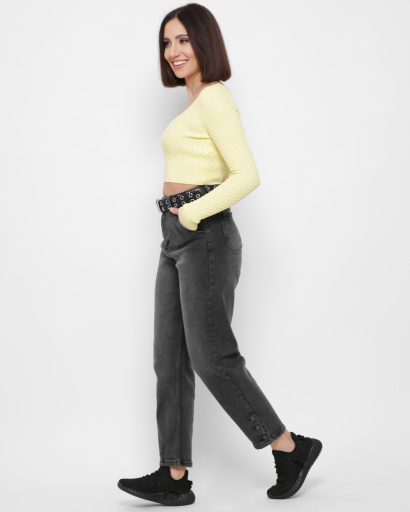 Темні мом джинси 43104, Колір: Т. сірий, Розмір: 26, зображення 3