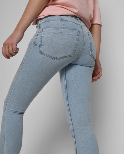 Синие джинсы скинни 55115, Цвет: Голубой, Размер: 26, изображение 5