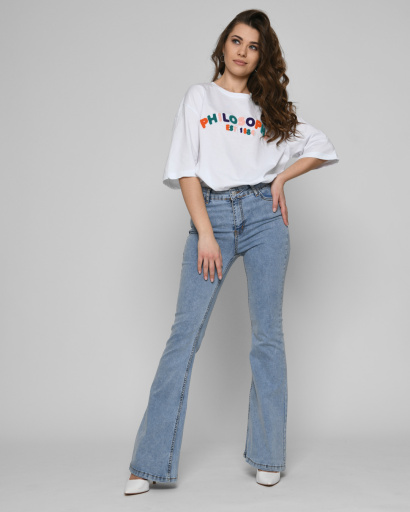 Женские голубые джинсы Эспаньйоли 55116, Цвет: Голубой, Размер: 27, изображение 2