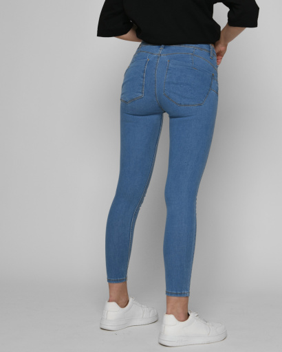 Синие джинсы скинни 55119, Цвет: Синий, Размер: 26, изображение 5