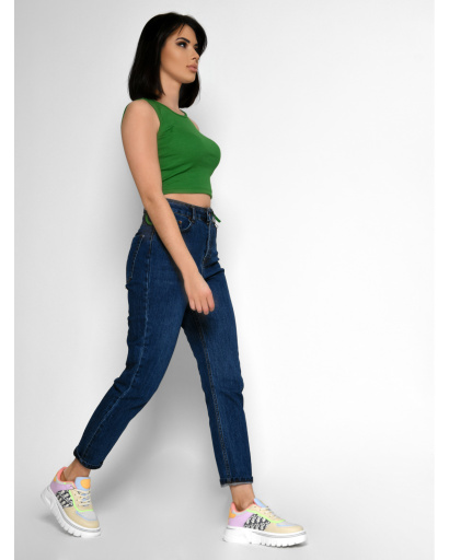 Сині джинси-балони 55121, Колір: Синій, Розмір: 28, зображення 4