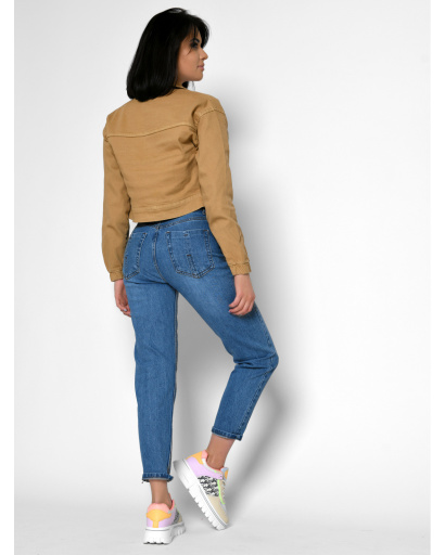 Голубые джинсы-баллоны 55122, Цвет: Голубой, Размер: 25, изображение 3