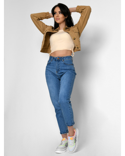 Голубые джинсы-баллоны 55122, Цвет: Голубой, Размер: 25, изображение 6