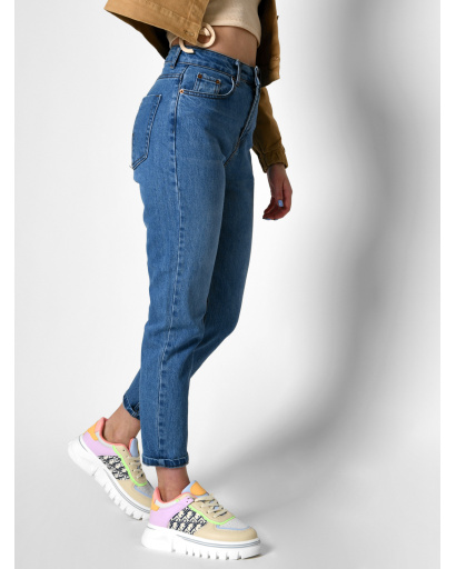 Голубые джинсы-баллоны 55122, Цвет: Голубой, Размер: 25, изображение 2