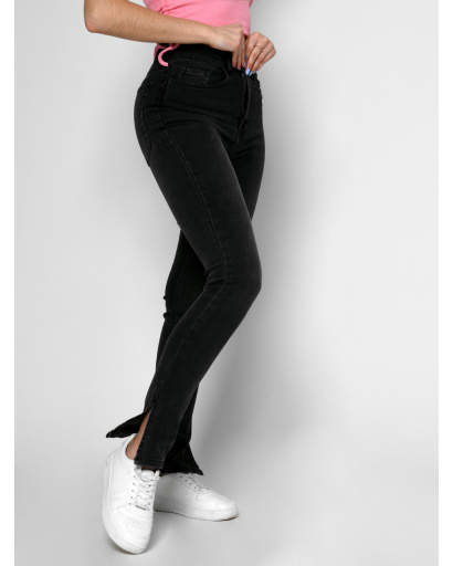 Графитовые облегающие джинсы 55123, Цвет: Графит, Размер: 25, изображение 3