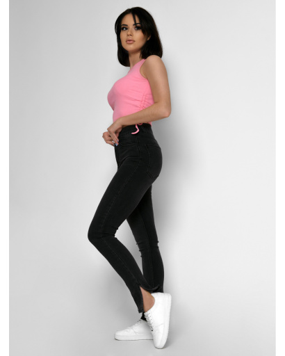 Графитовые облегающие джинсы 55123, Цвет: Графит, Размер: 25, изображение 5